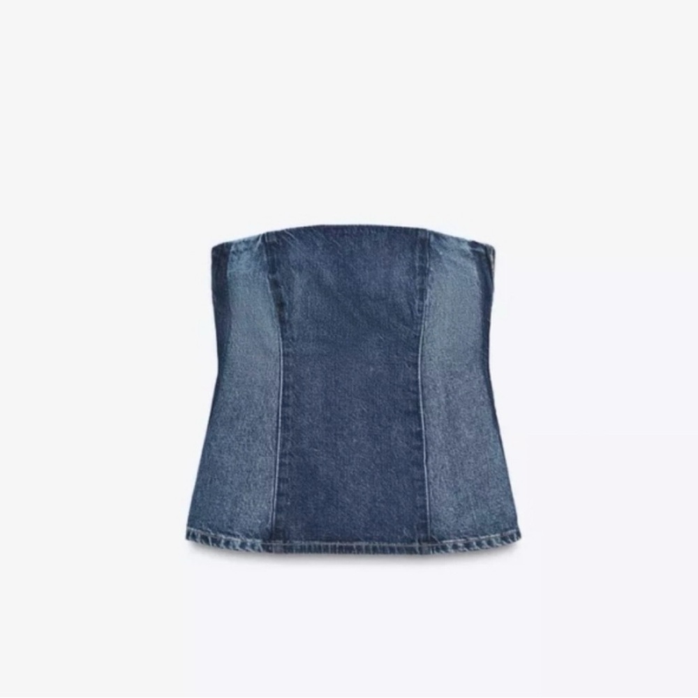 NWT Zara Denim Tube Top